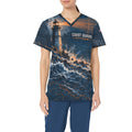 Harbor Watch — Coast Guard Veteran All-Over Print Scrub Top