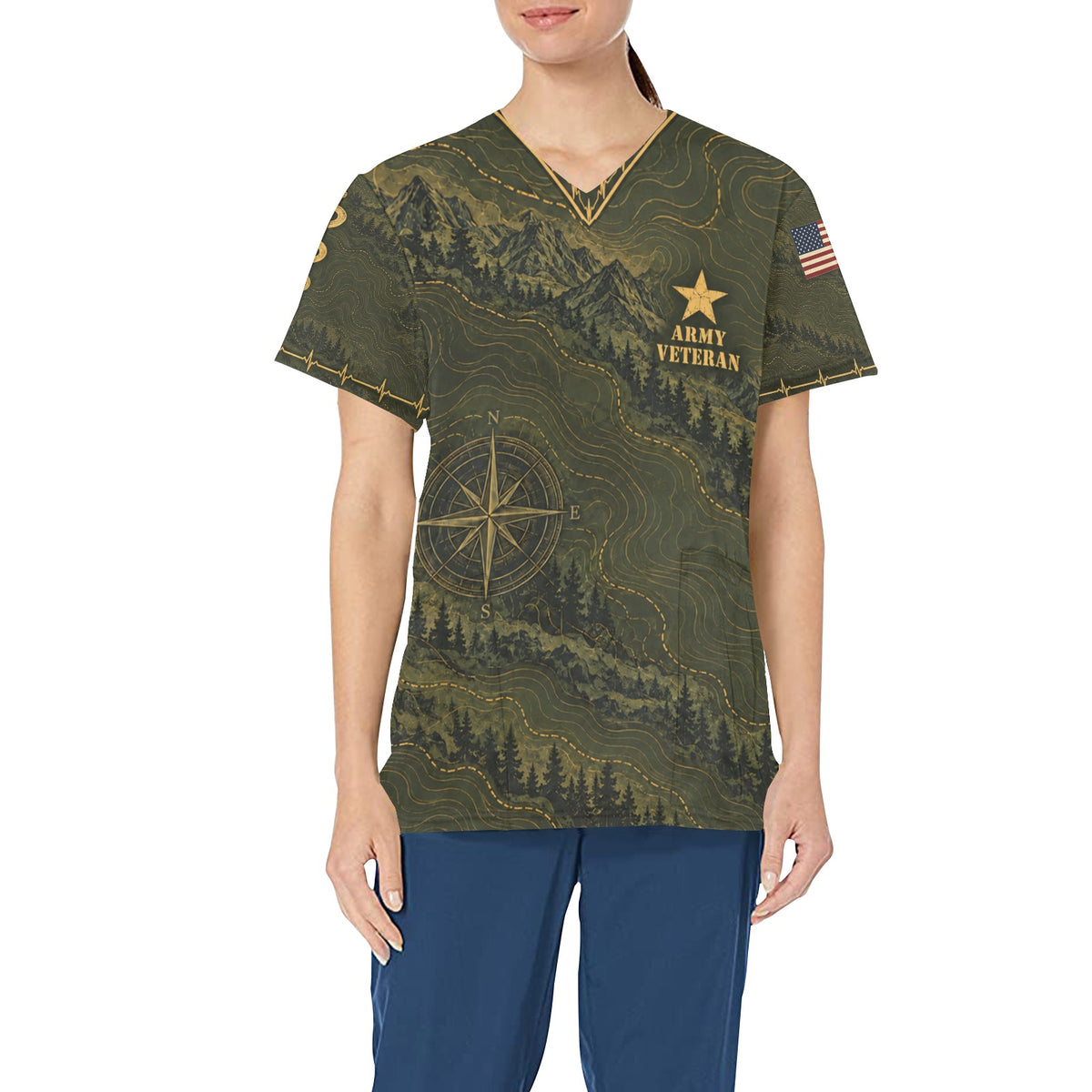 Field Medic — Army Veteran All-Over Print Scrub Top