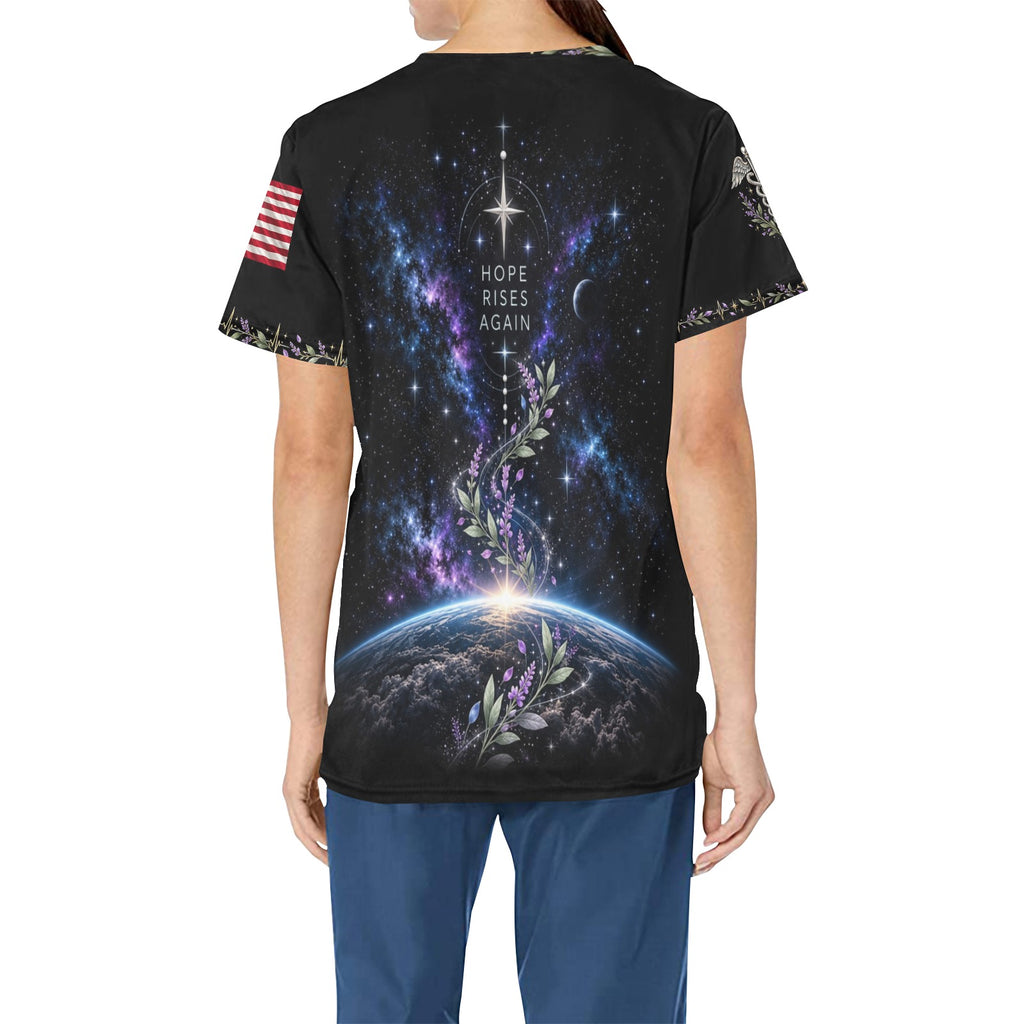 Renewed Resolve — Space Force Easter All-Over Print Scrub Top