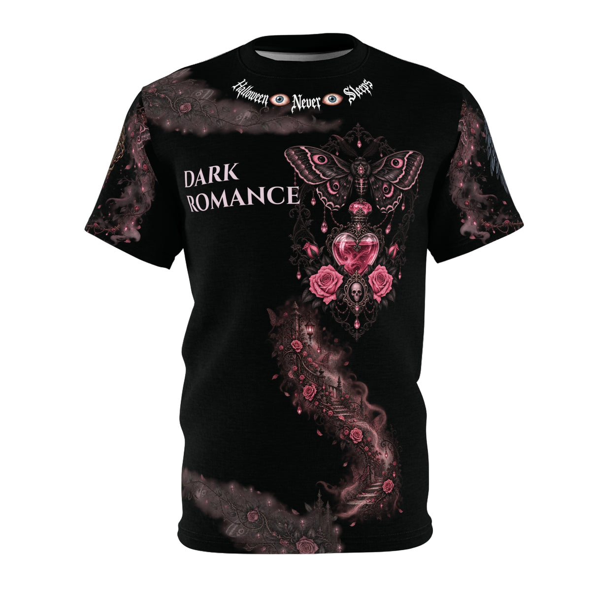 Halloween Never Sleeps — Dark Romance Cut & Sew T-Shirt