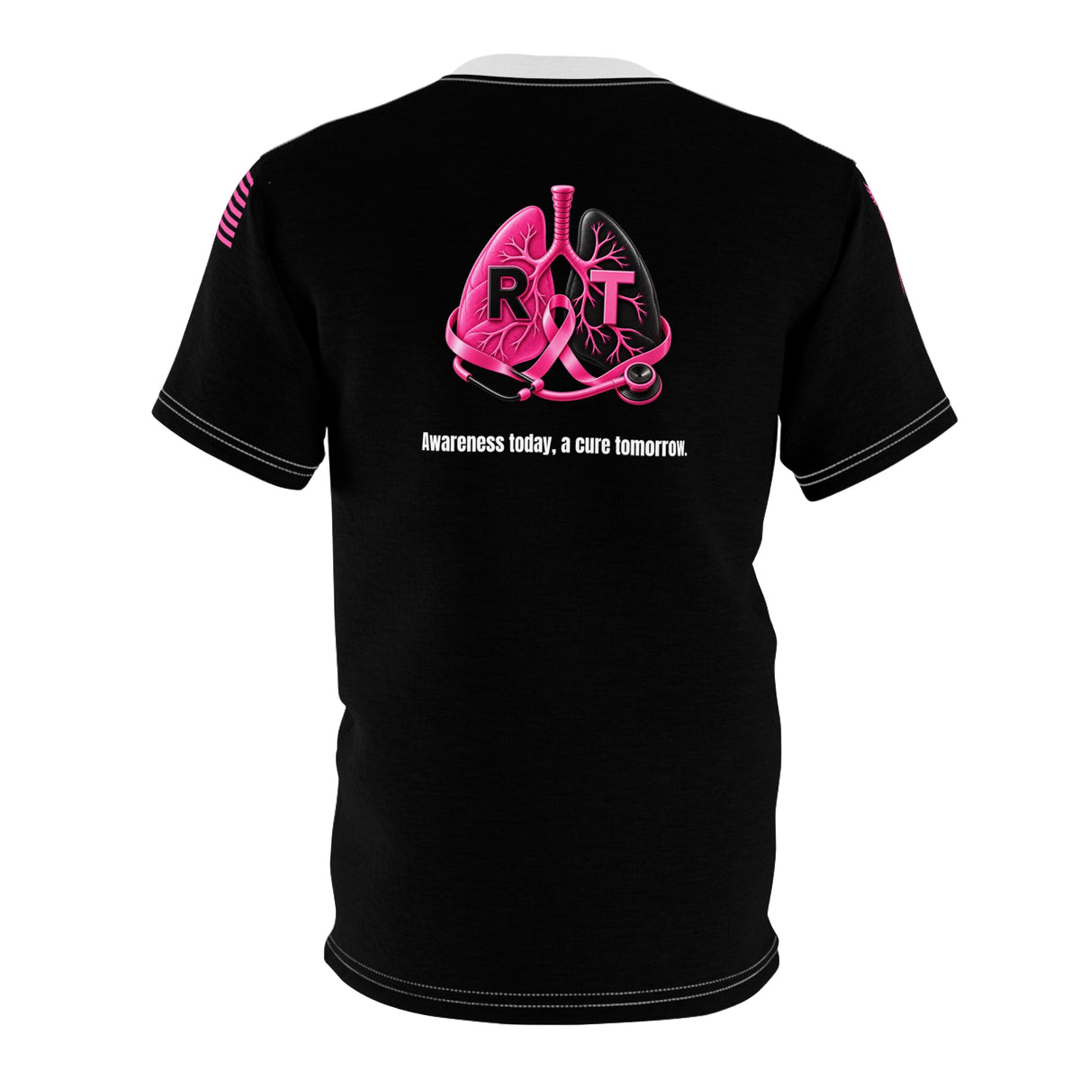 Respiratory Therapy Breast Cancer Awareness Pink Ribbon T-Shirt
