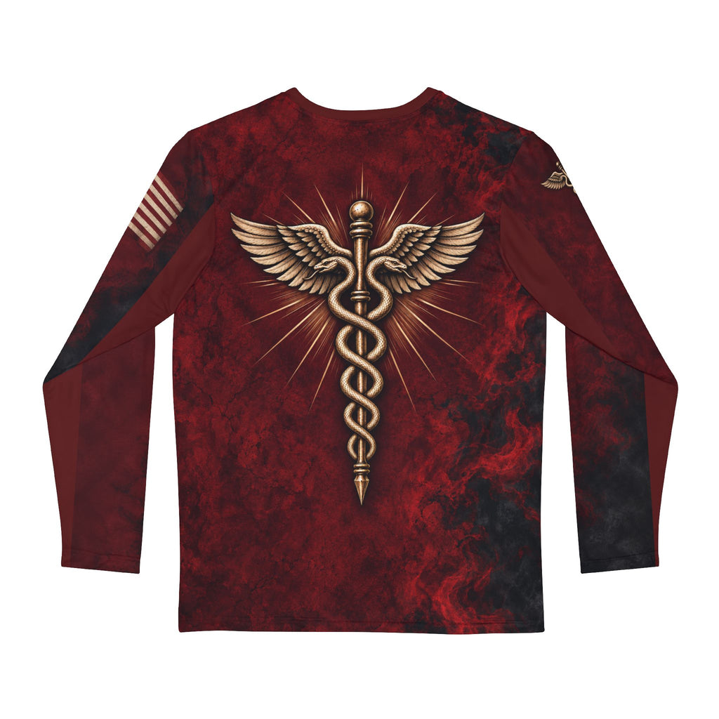 Crimson Watch respiratory-inspired long-sleeve shirt product mockup 2