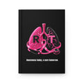 Respiratory Therapy Breast Cancer Awareness Pink Ribbon Hardcover Journal