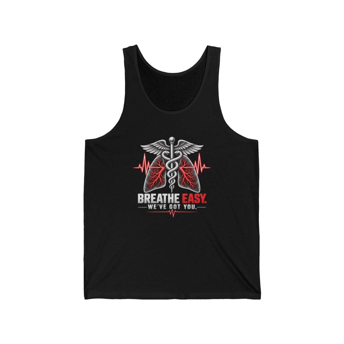 Breathe Easy. We've Got You. — Unisex Cotton Tank
