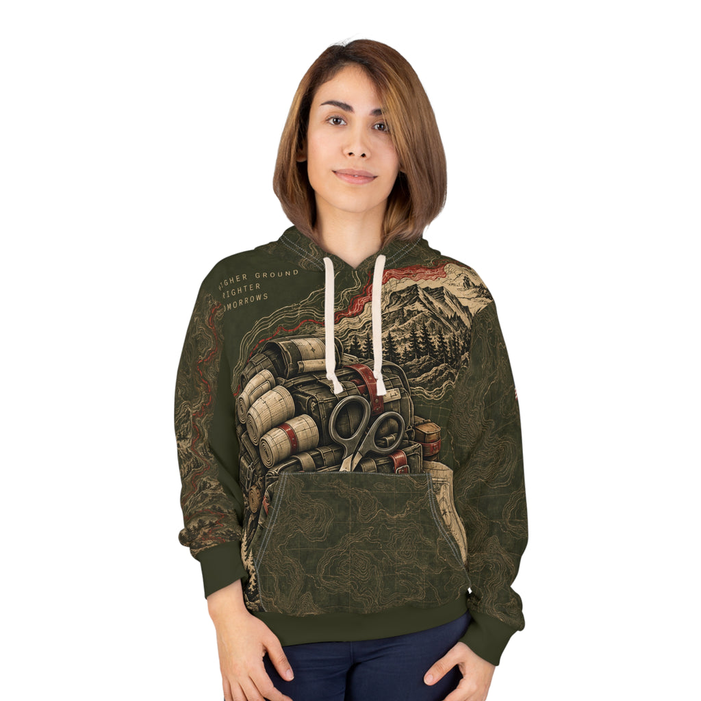 Rescue at First Light all-over medical hoodie product mockup 3