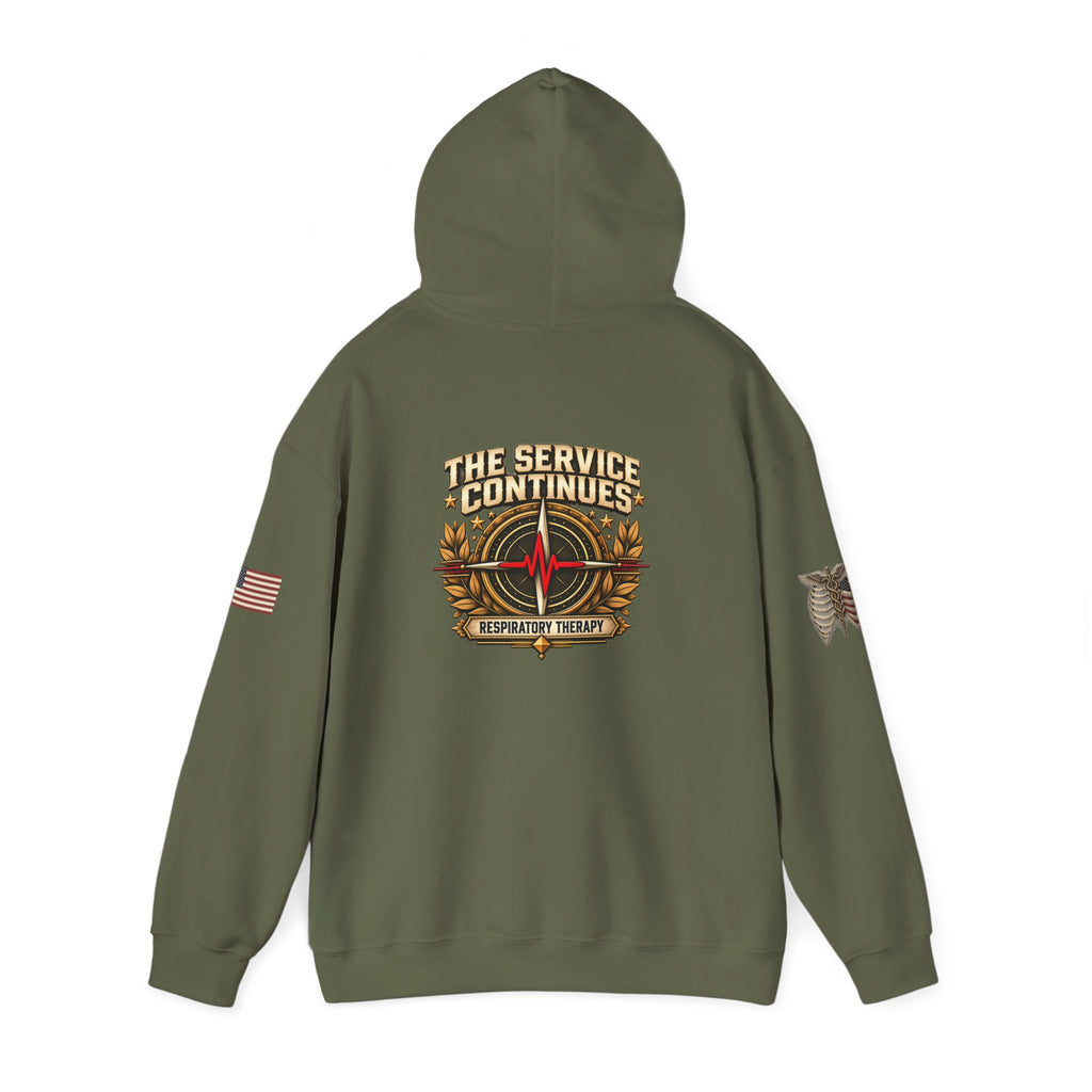 Service Never Ends — Military Medical Hoodie