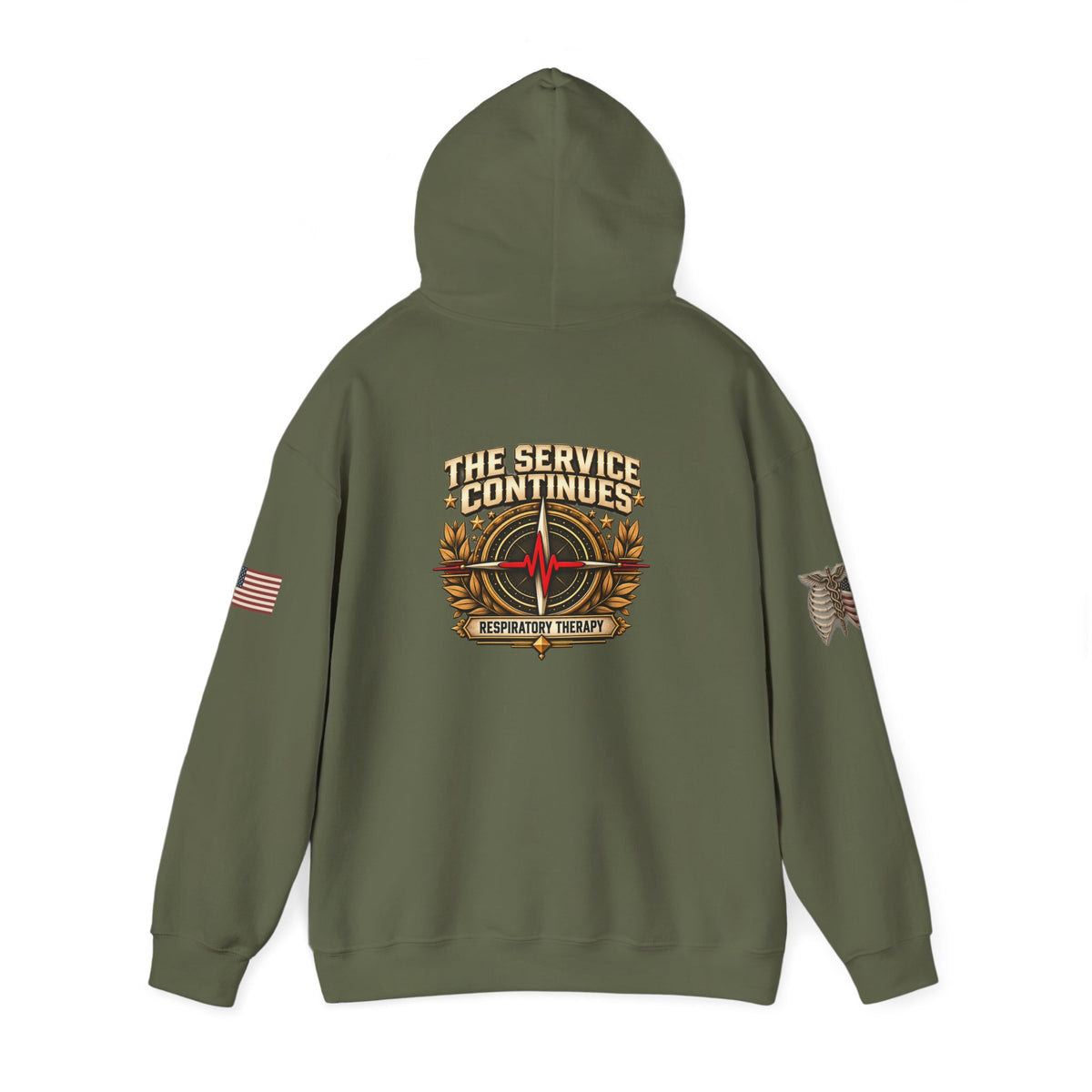 Service Never Ends — Military Medical Hoodie