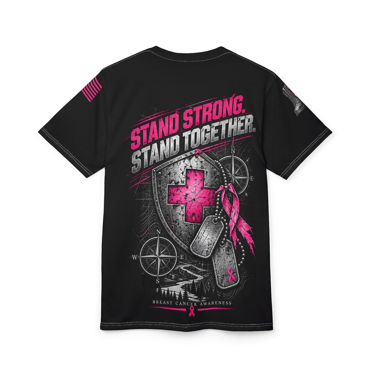 Courage to Care — Military Medical Breast Cancer Awareness AOP T-Shirt