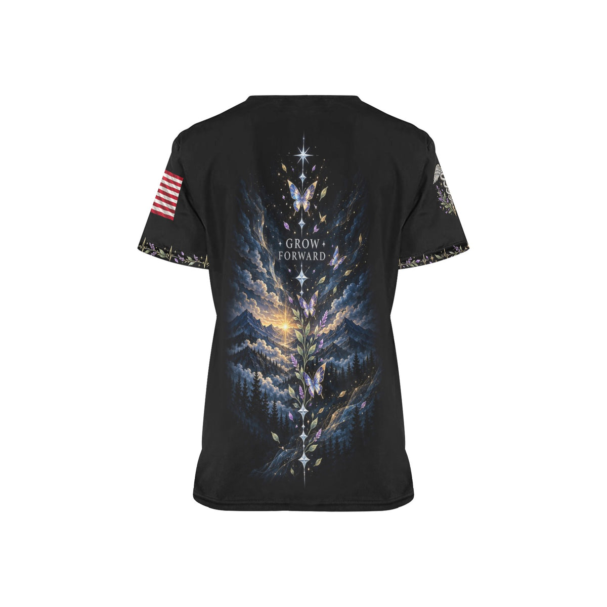 Wings of Renewal — Air Force Easter All-Over Print Scrub Top