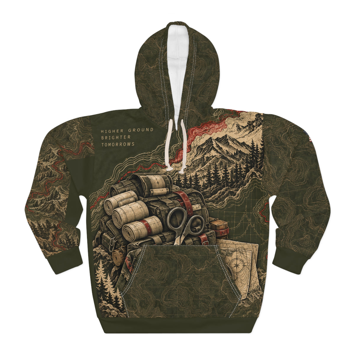 Rescue at First Light all-over medical hoodie product mockup 1
