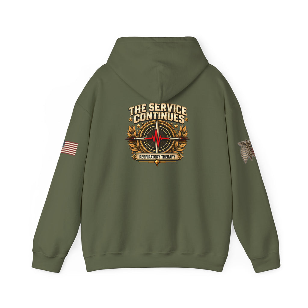 Service Never Ends — Military Medical Hoodie