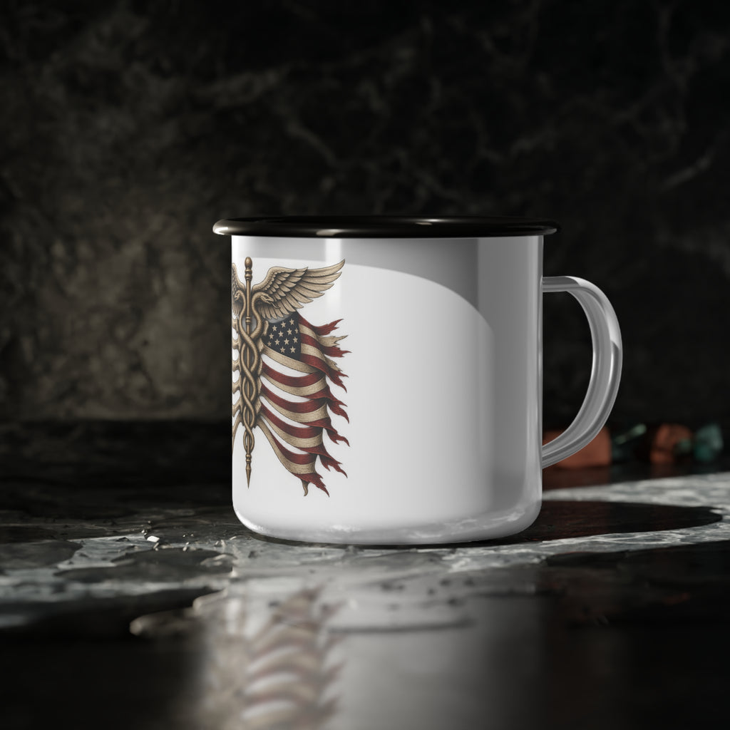 US Veterans Thorax Medallion Enamel Camp Mug