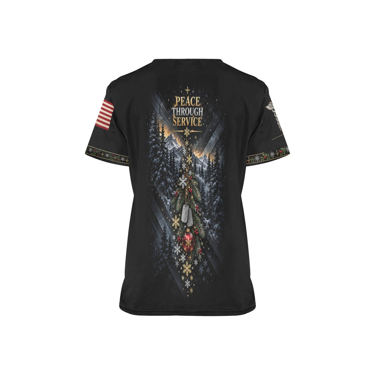 Winter Watch — Army Christmas All-Over Print Scrub Top