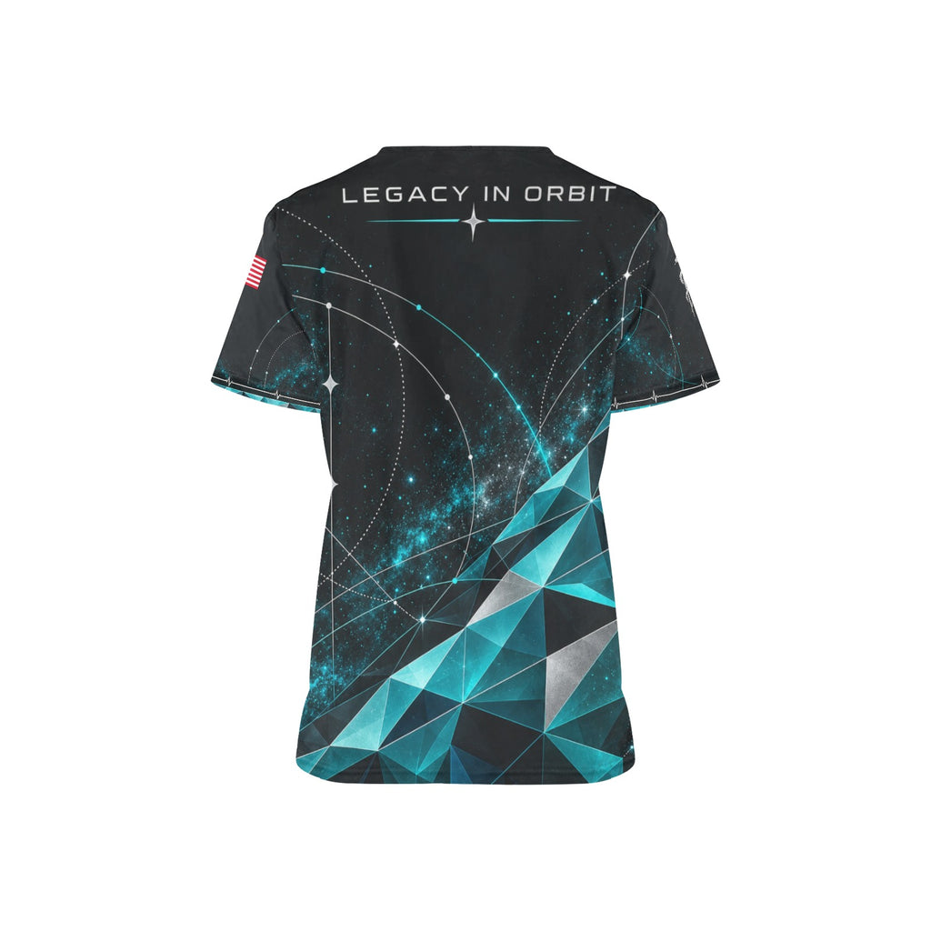 Cosmic Legacy — Space Force Veteran All-Over Print Scrub Top