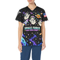 Boo Crew Orbit - Space Force Halloween All-Over Print Scrub Top