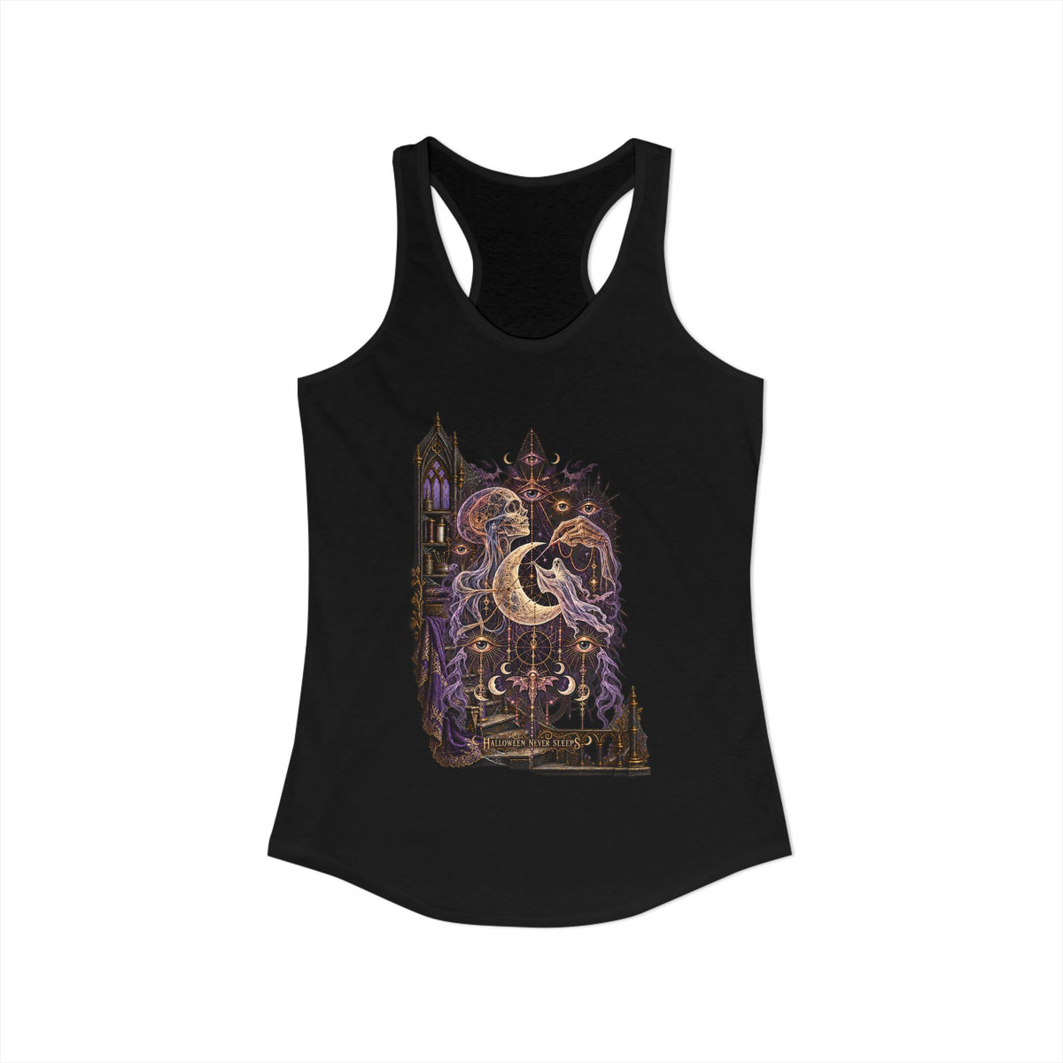 Halloween Never Sleeps — Stitching the Night Women’s Racerback Tank