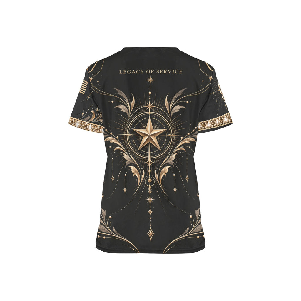 Midnight Legacy — Army Veteran All-Over Print Scrub Top