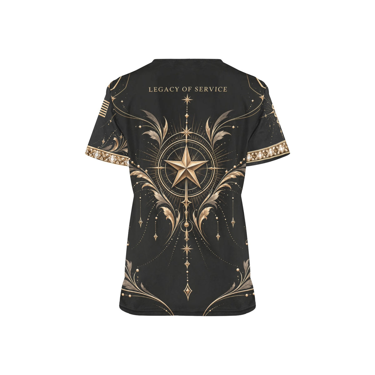 Midnight Legacy — Army Veteran All-Over Print Scrub Top