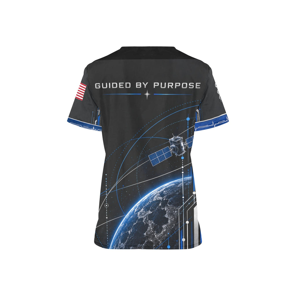 Mission Vector — Space Force Veteran All-Over Print Scrub Top
