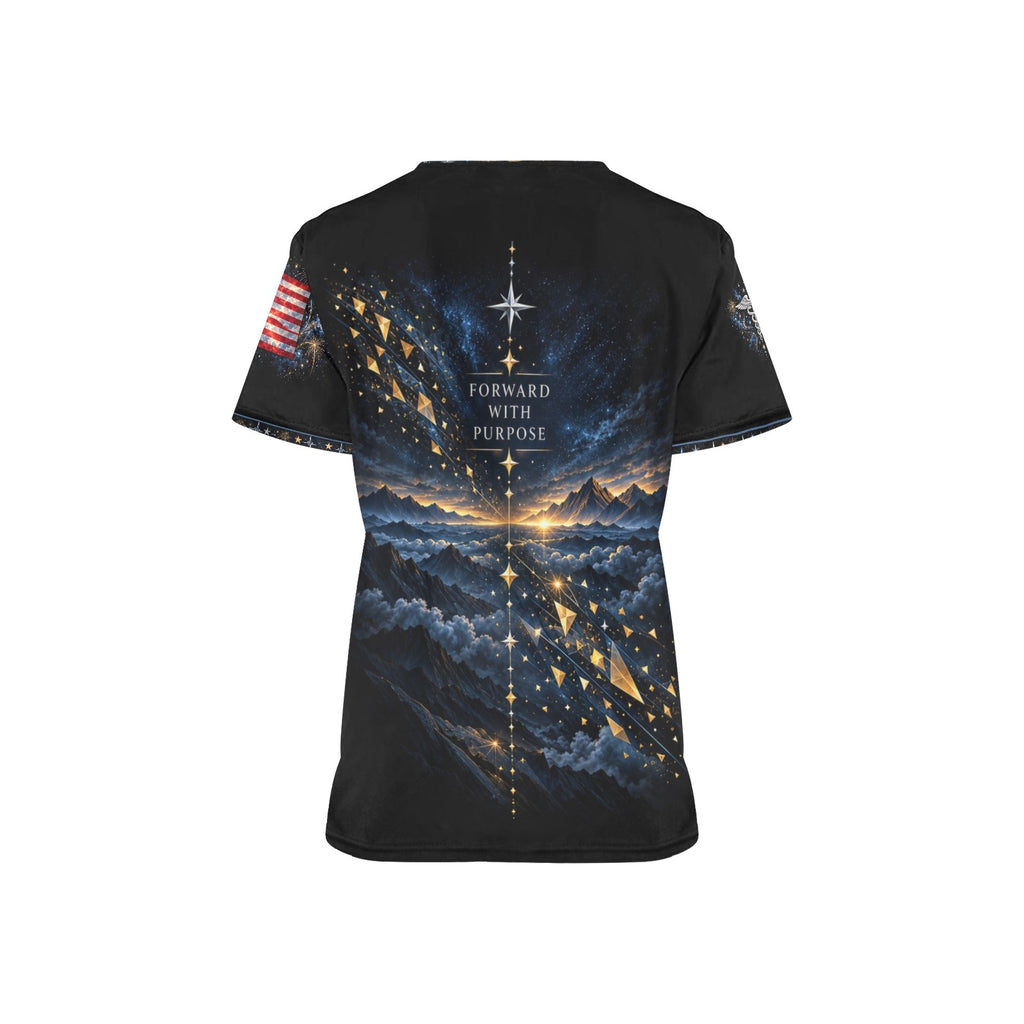 Next Chapter — Air Force New Year's All-Over Print Scrub Top