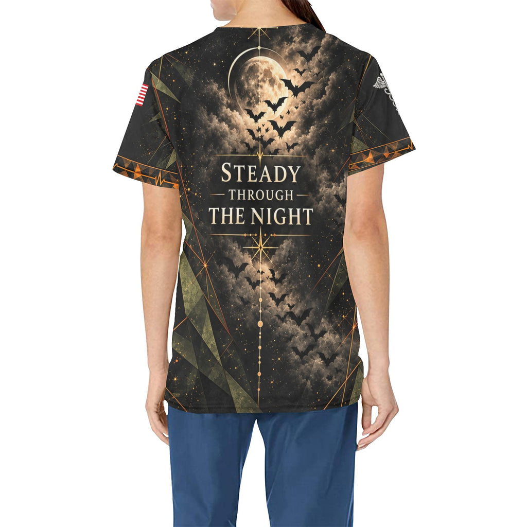 Midnight Formation — Army Halloween All-Over Print Scrub Top
