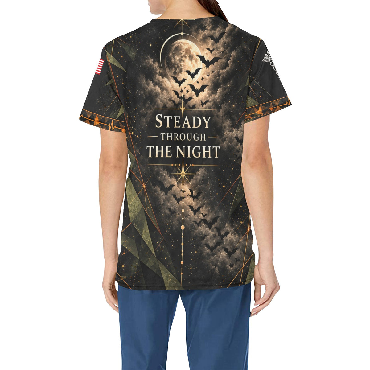 Midnight Formation — Army Halloween All-Over Print Scrub Top