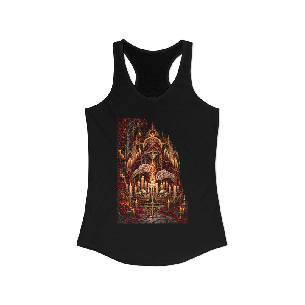 Halloween Never Sleeps — The Candle Maker Women’s Racerback Tank
