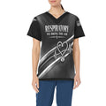 Monochrome Respiratory — All-Over Print Scrub Top