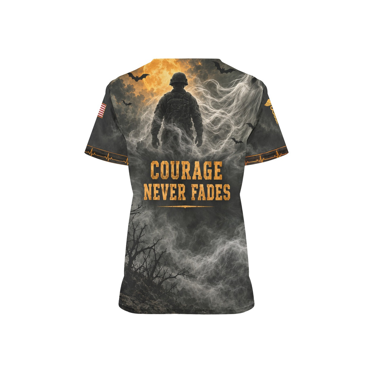Phantom Patrol — Marine Corps Halloween All-Over Print Scrub Top