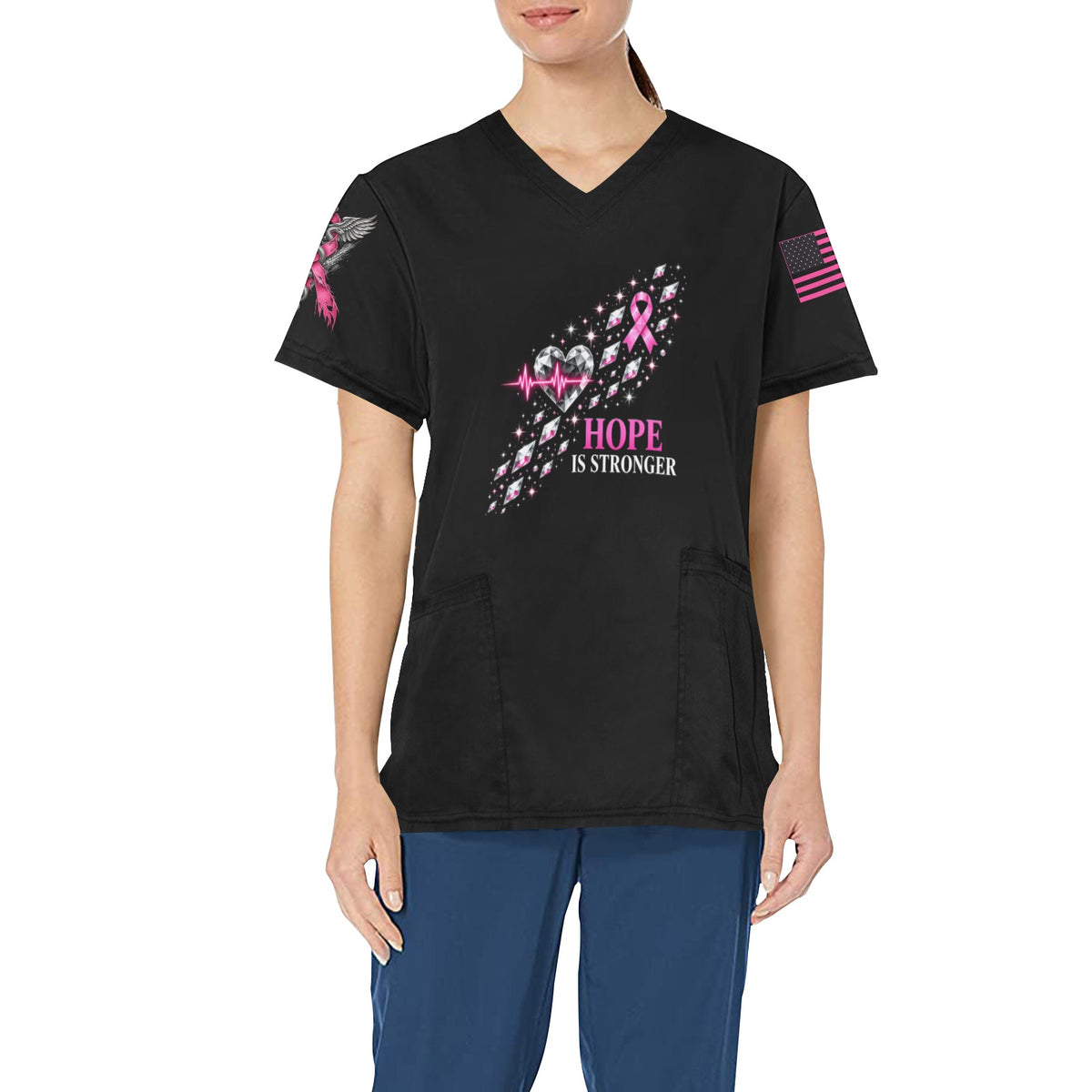 Hope Is Stronger — All-Over Print Scrub Top
