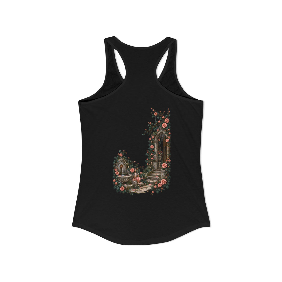 Halloween Never Sleeps — Rosewater Moon Ritual Women’s Racerback Tank