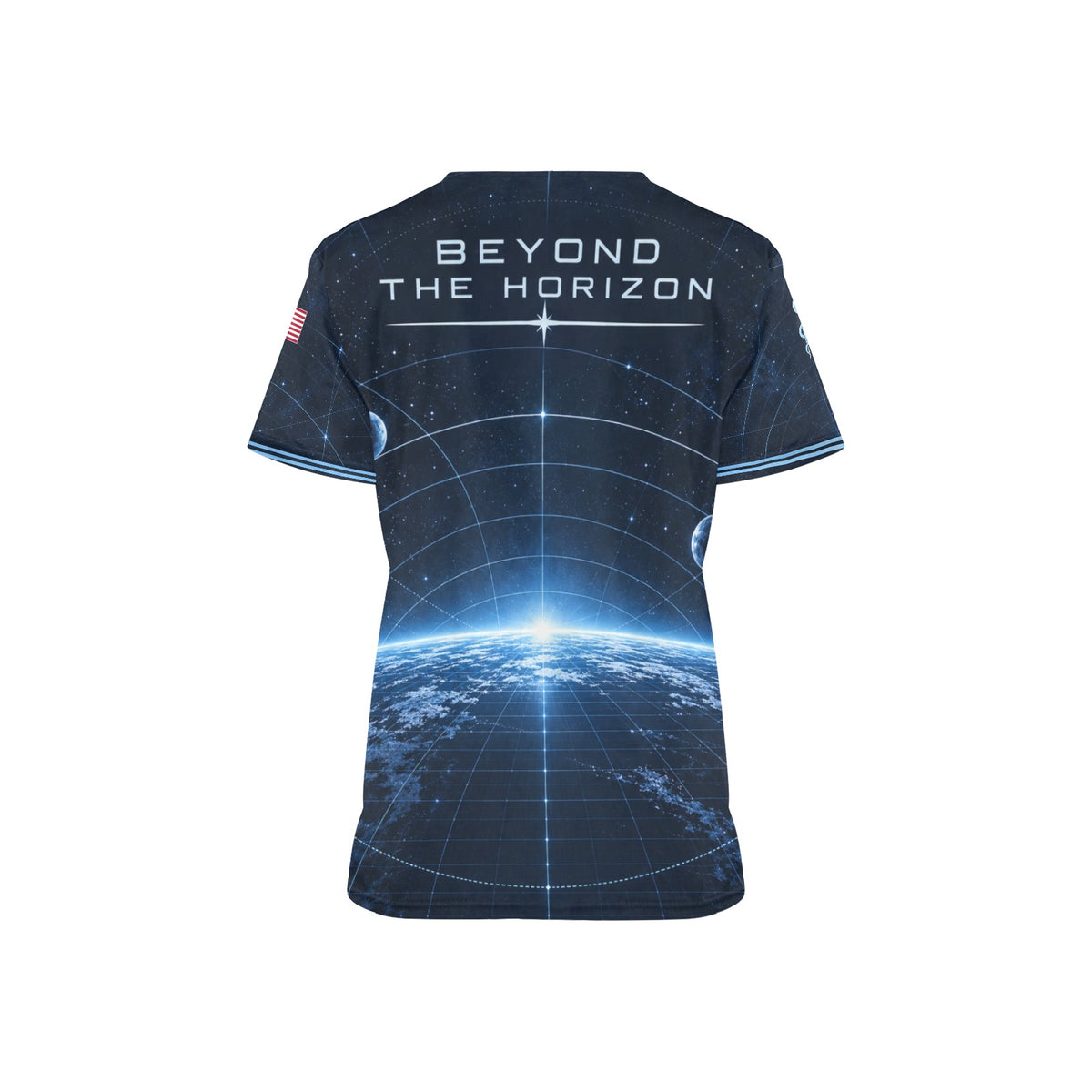 Beyond the Horizon — Space Force Veteran All-Over Print Scrub Top