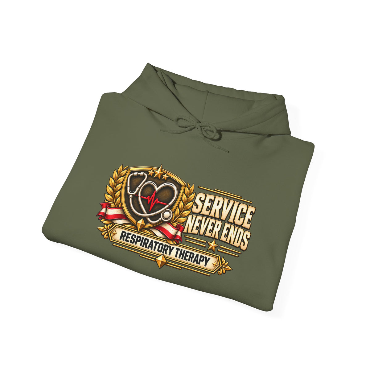 Service Never Ends — Military Medical Hoodie