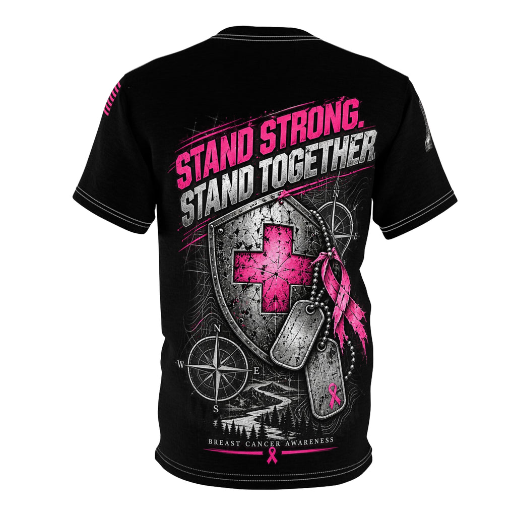 Courage to Care — Military Medical Breast Cancer Awareness AOP T-Shirt