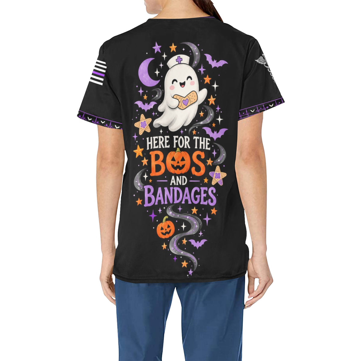 Boo Crew Medical — Medical Halloween All-Over Print Scrub Top