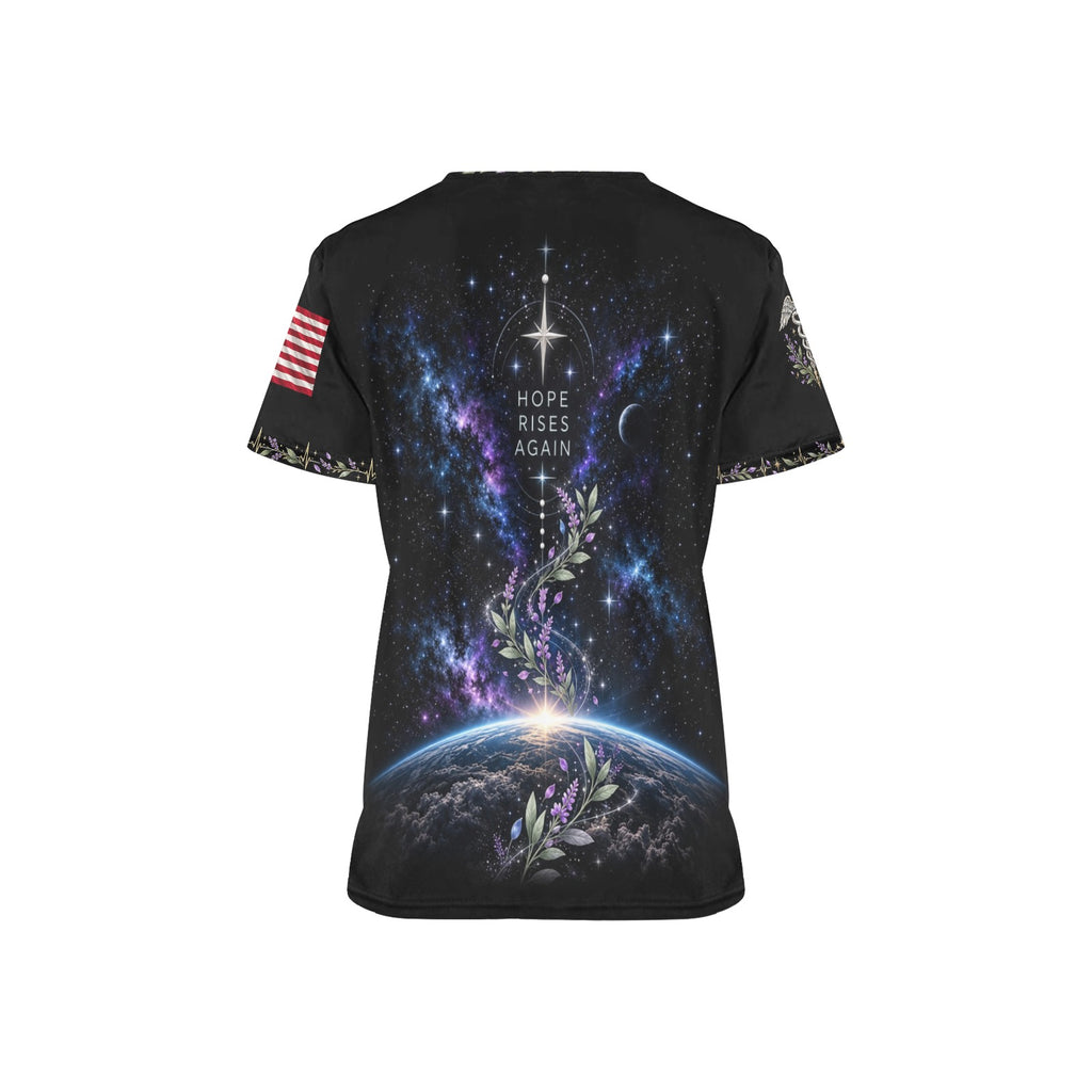 Renewed Resolve — Space Force Easter All-Over Print Scrub Top