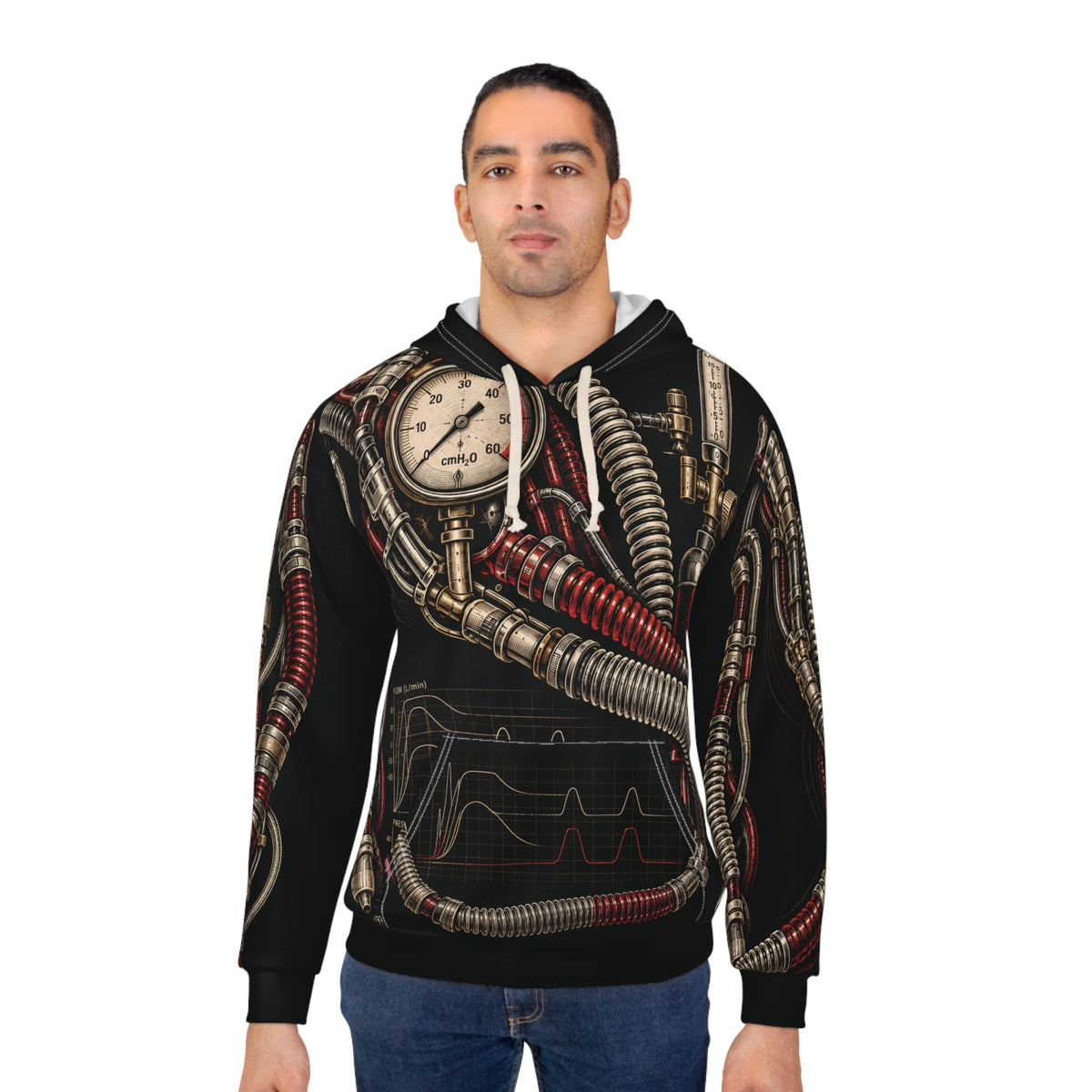 Crimson Airway all-over respiratory hoodie product mockup 4
