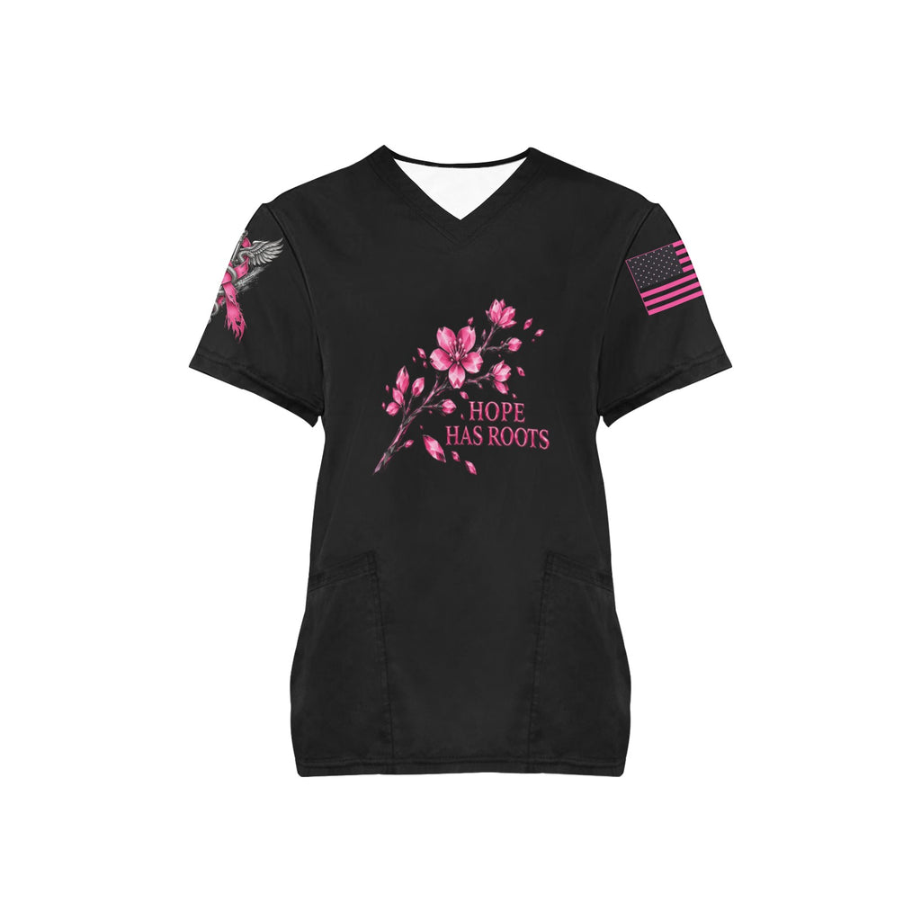 Hope Has Roots — All-Over Print Scrub Top