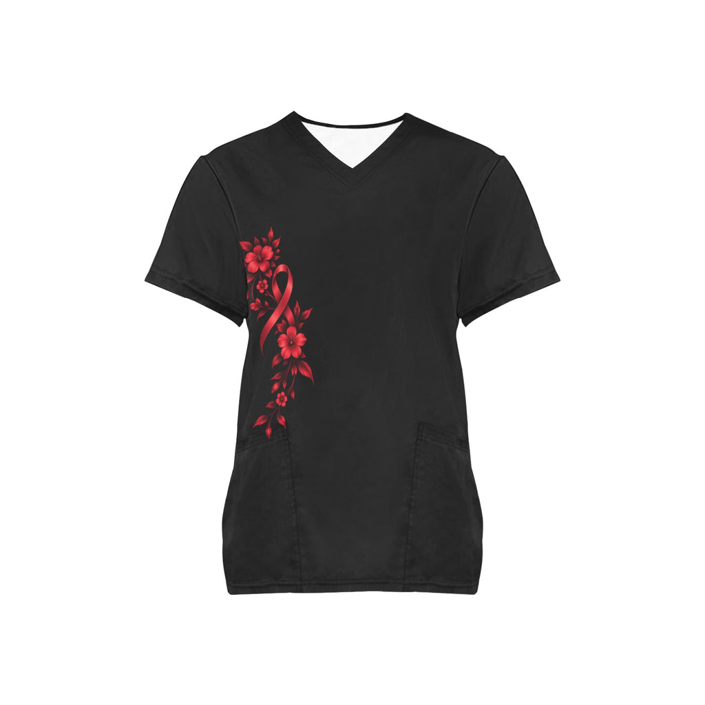 Stronger Together — All-Over Print Scrub Top