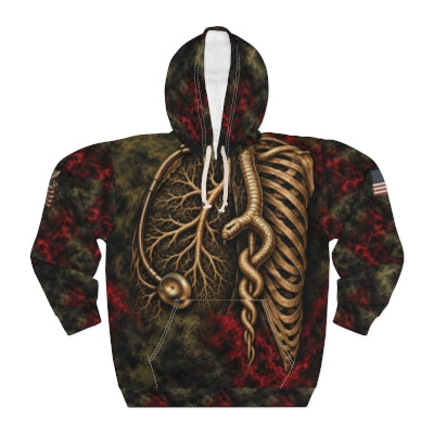 Bronze Sentinel — All-Over Medical Hoodie