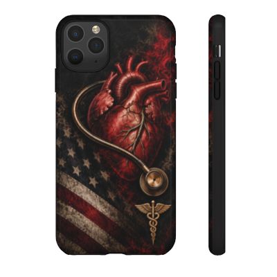 Actual Printify Crimson Signal glossy case: iPhone 11 Pro Max; model-specific camera and full medical emblem clearance reviewed