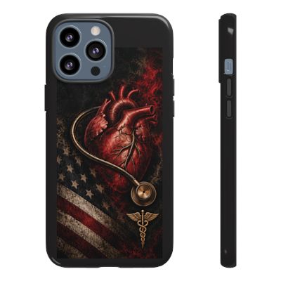 Actual Printify Crimson Signal glossy case: iPhone 13 Pro Max; model-specific camera and full medical emblem clearance reviewed
