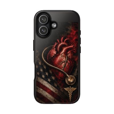 Actual Printify Crimson Signal glossy case: iPhone 17; model-specific camera and full medical emblem clearance reviewed