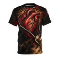 Actual saved Printify M16 heart and stethoscope front review render