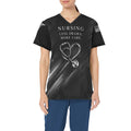 Monochrome Shift — Nursing All-Over Print Scrub Top