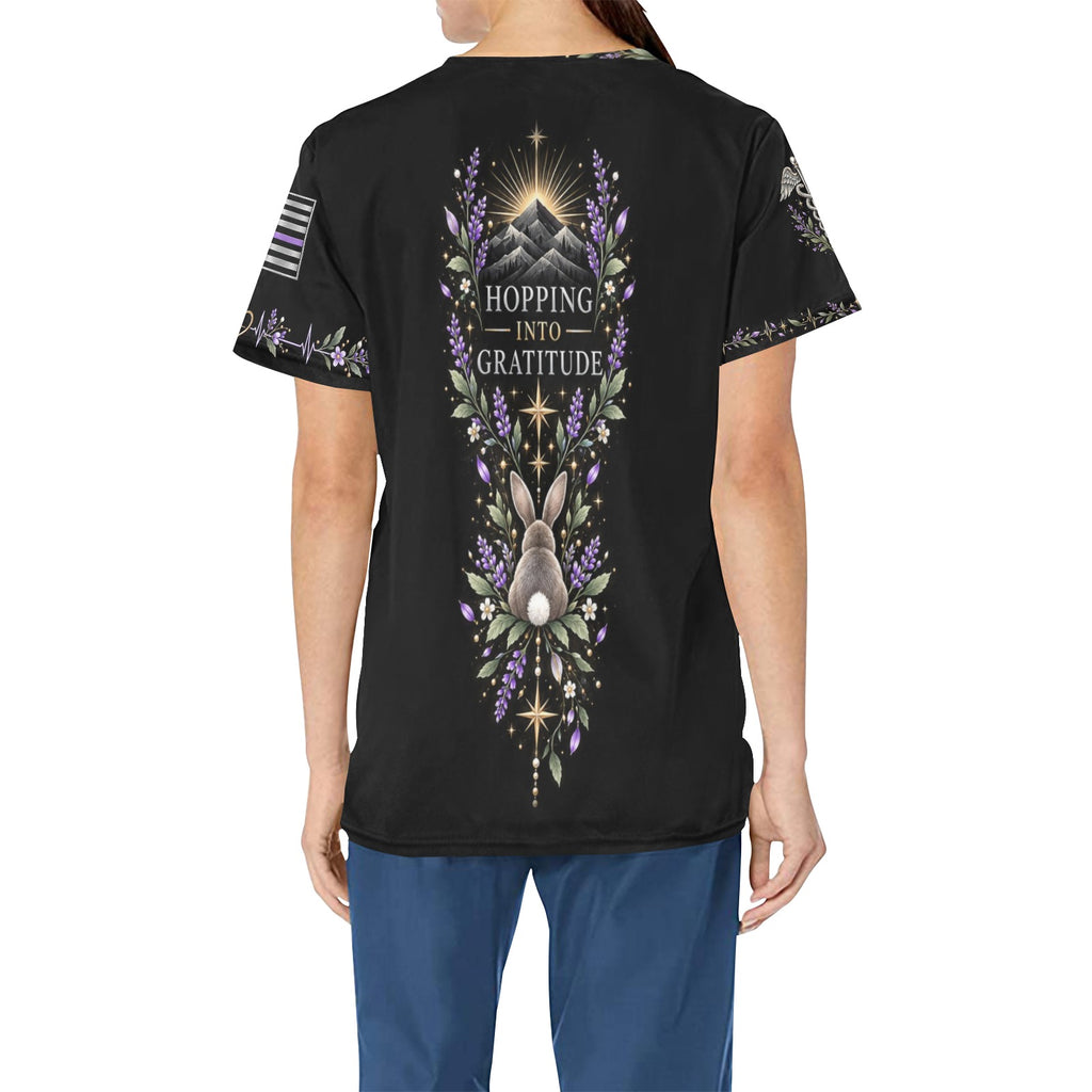 Spring Duty Crew — Medical Easter All-Over Print Scrub Top