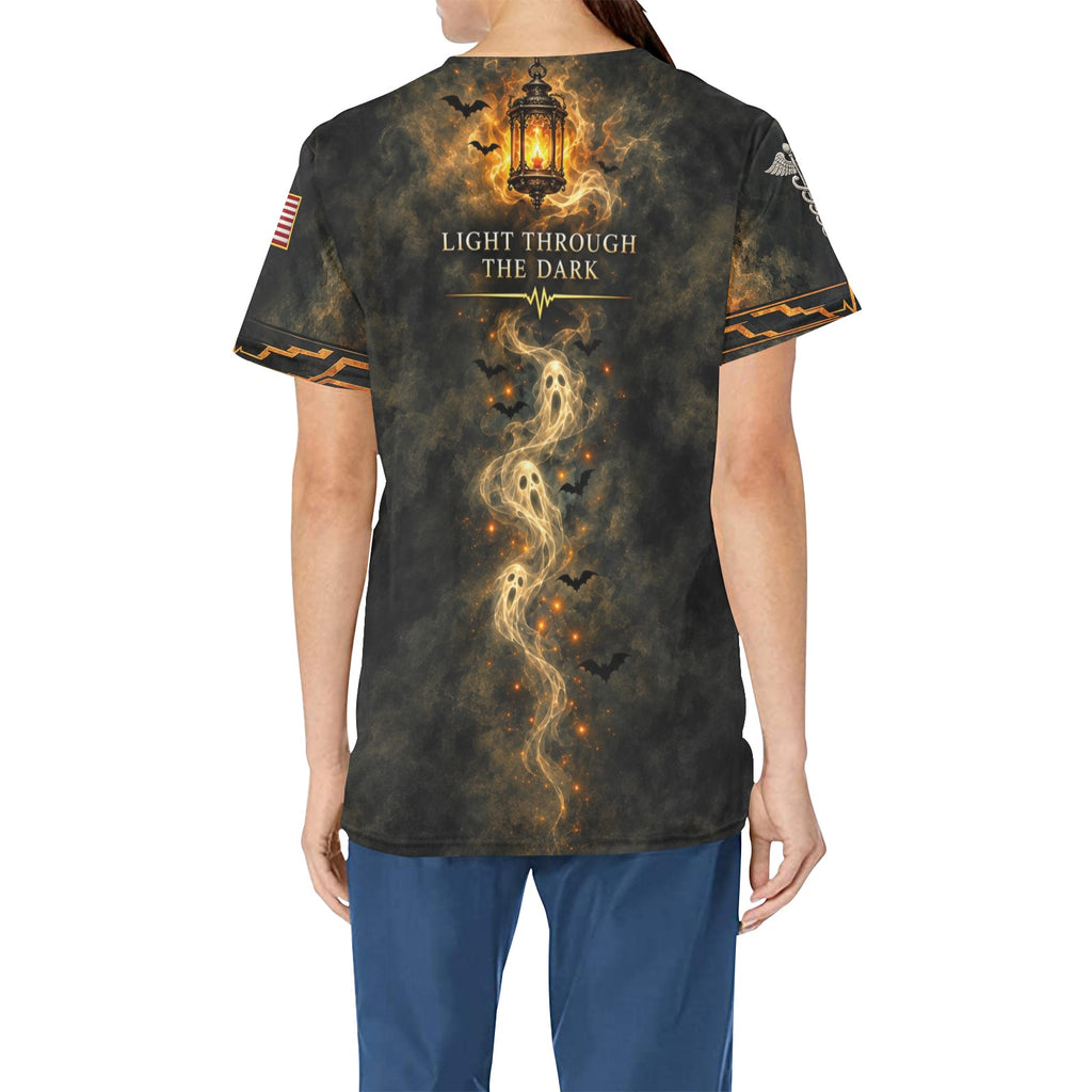 Lantern Watch — Marine Corps Halloween All-Over Print Scrub Top