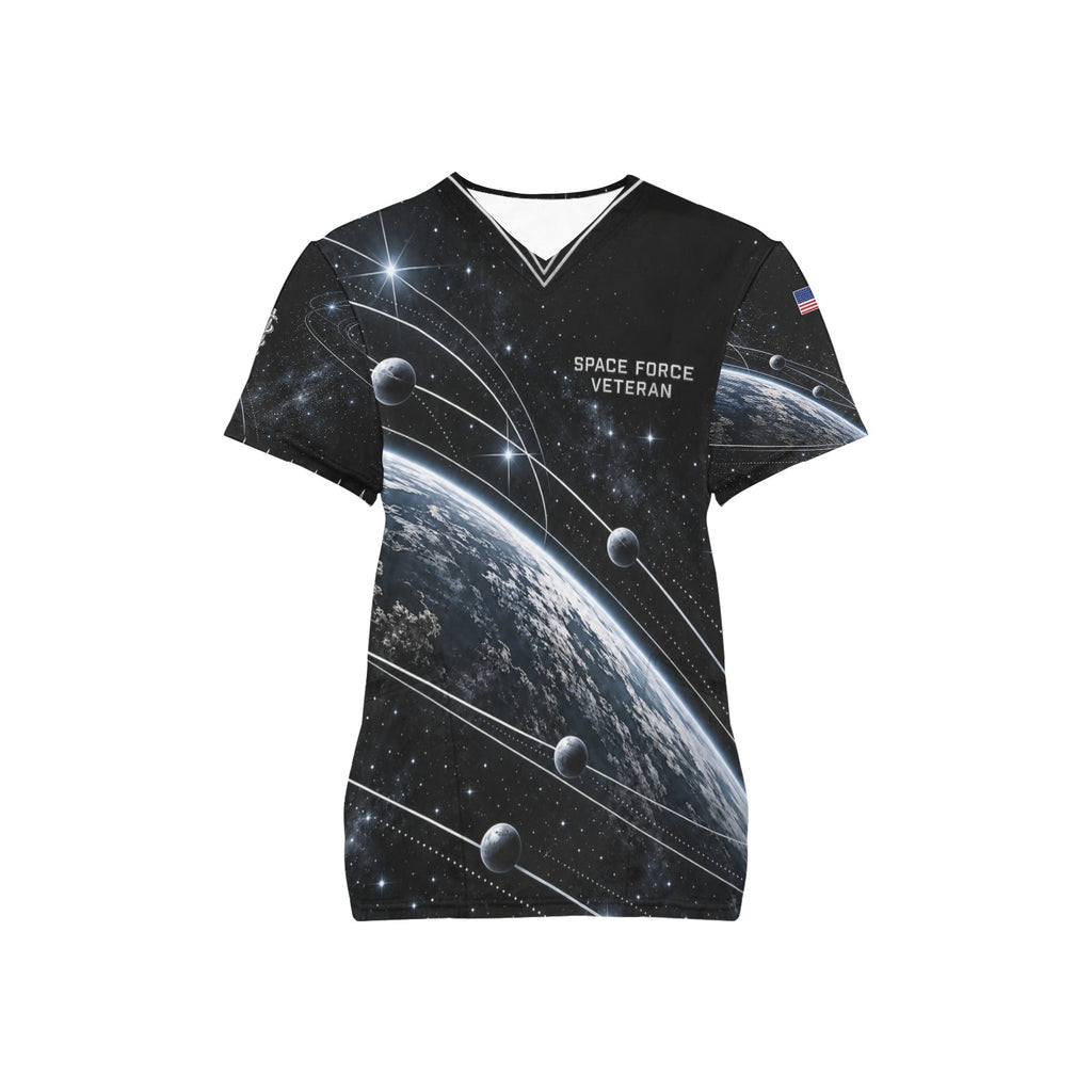 Orbital Watch — Space Force Veteran All-Over Print Scrub Top