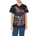 Evergreen Resolve — Breast Cancer Awareness Christmas All-Over Print Scrub Top