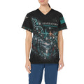 Evergreen Resolve — Respiratory Christmas All-Over Print Scrub Top